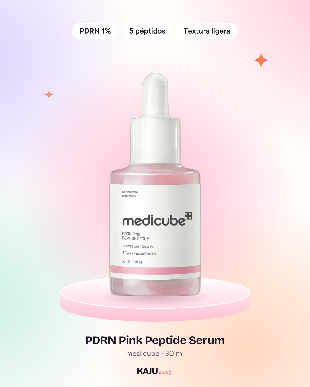 Medicube PDRN Pink Peptide Serum 30 ml con PDRN 1% y 5 péptidos